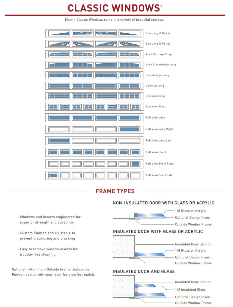 Copper classic window styles