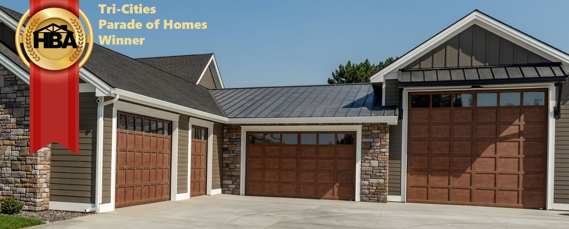 Garage door for parade of homes winner
