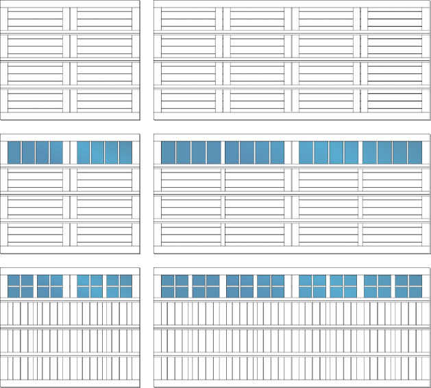 Pinnacle steel double center stiles